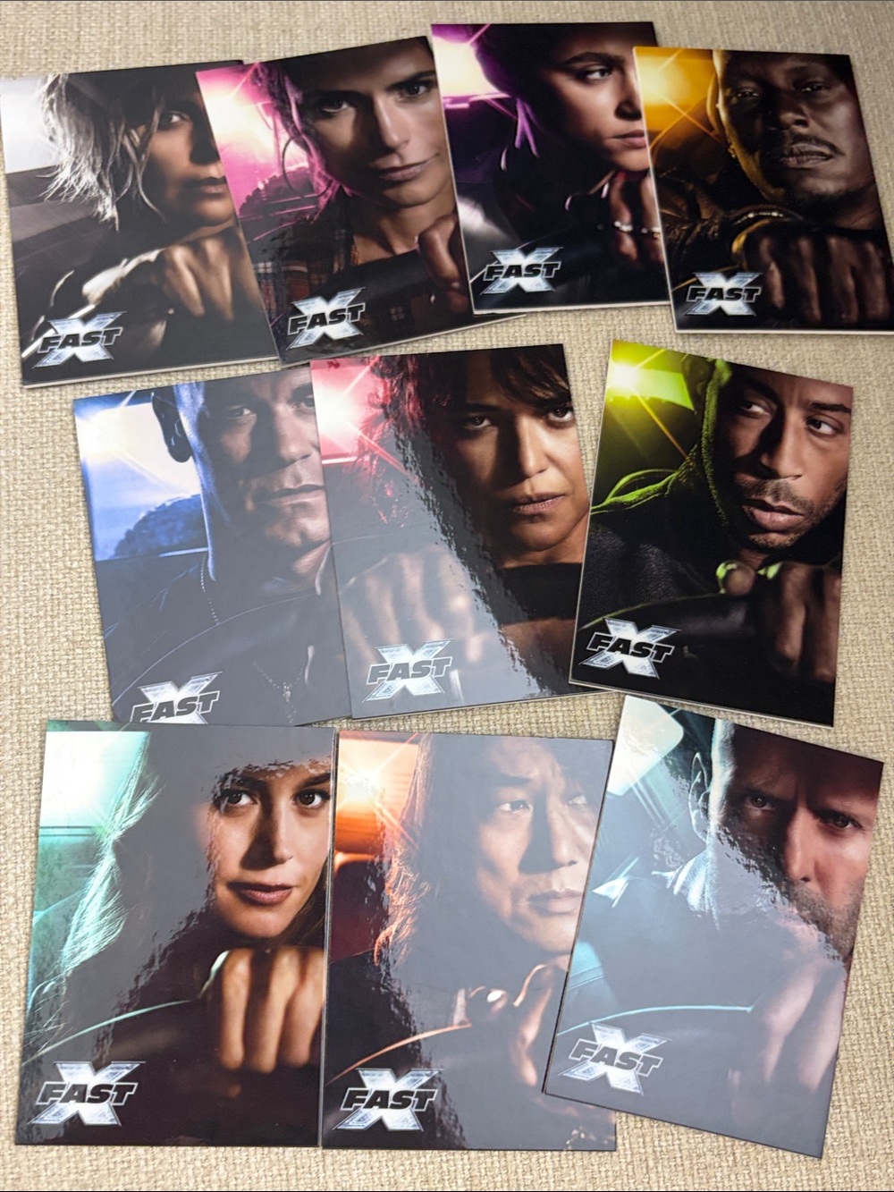 Fast X Movie Character Cards - Dark Grey Portrait Set
